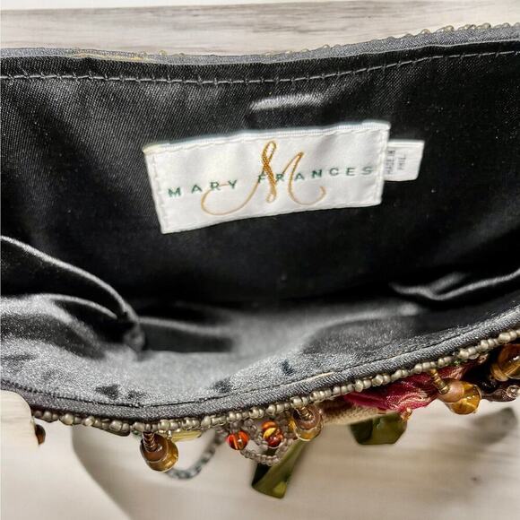 Vintage Mary Frances Silk Embroidered Floral Crossbody Bag - Picture 6 of 10